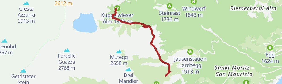 Route map: Escursione alla malga di Pracupola